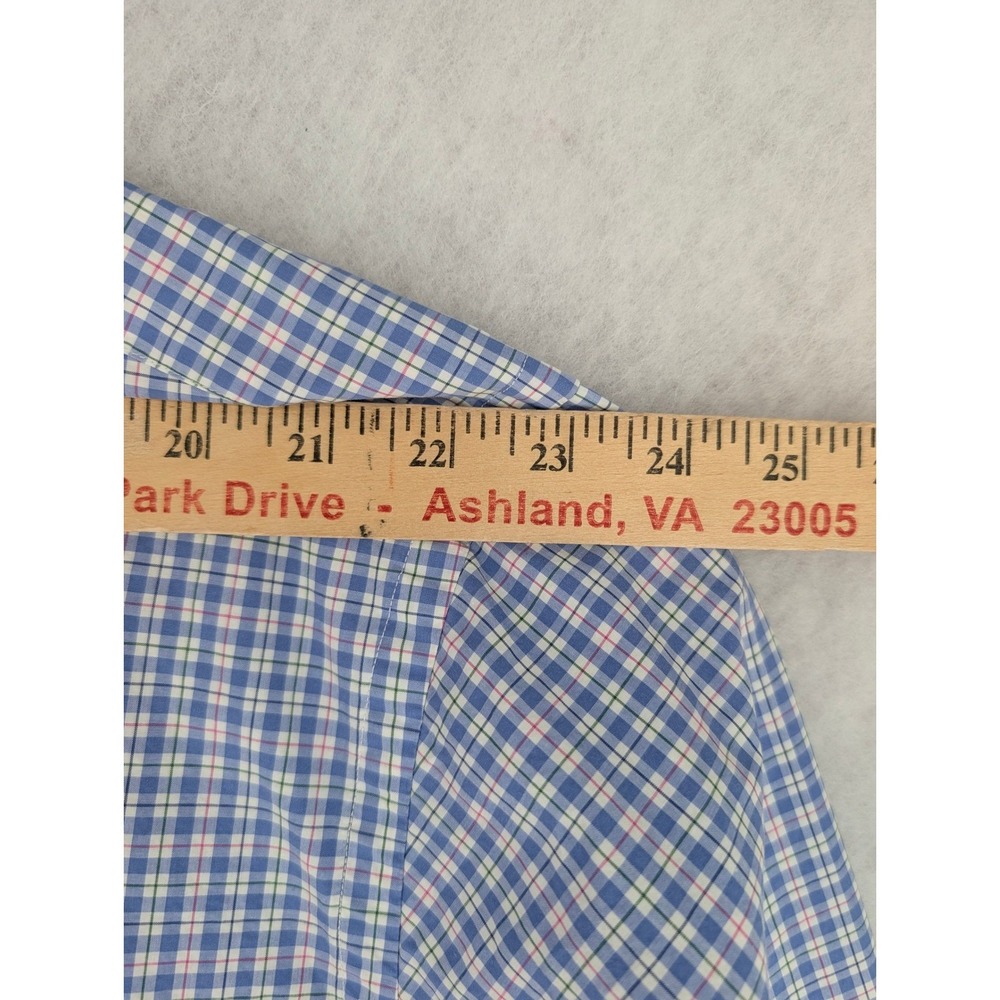 Ralph Lauren Plaid Button Down 3XB Blue Pink Cotton Long Sleeve Big Tall Shirt - Picture 7 of 9